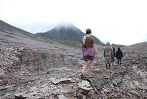 Walkers approaching Mount Balbi in Bougainville